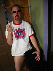 Ebony babe gets gangbanged by rednecks and bukkake