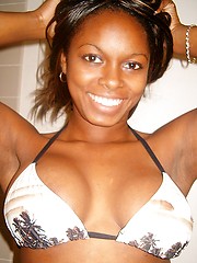 Seducing girlfriend teases with black body