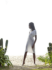 Ebony model on the morning training