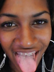 Black Latina teen with killer body gets nasty with cock